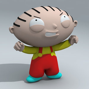 characters stewie griffin family guy 3d model