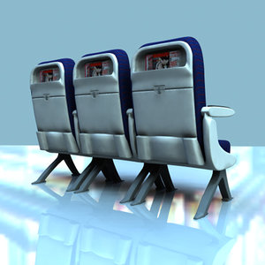 3d airplane economy seats class model