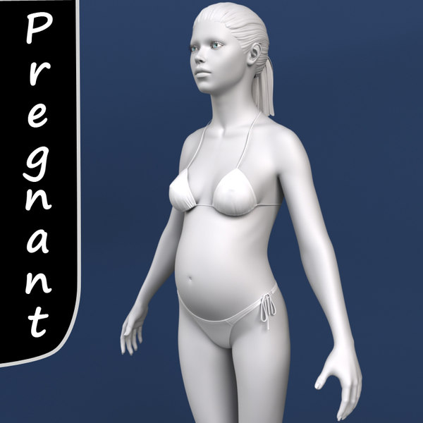 pregnant woman 3d model