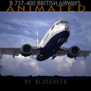 3d 737-400 british airways