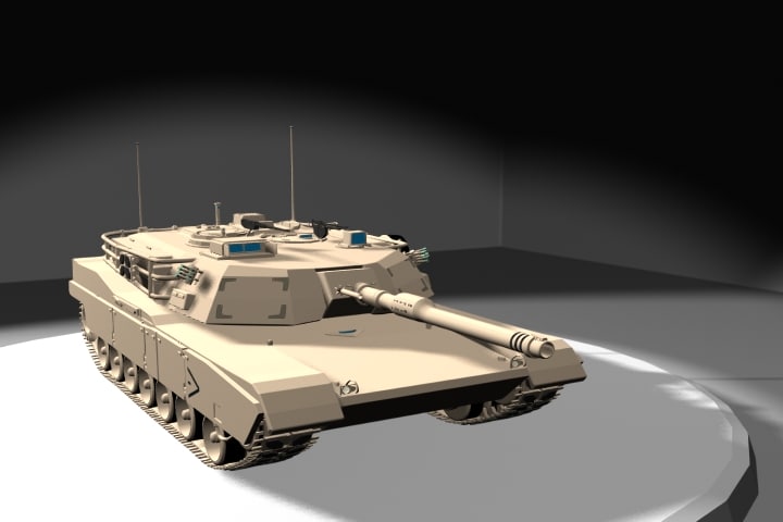 m1a1艾布拉姆斯坦克3d模型