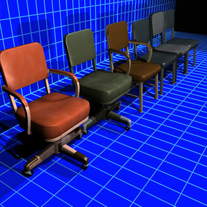 office chairs vintage 01 3d model