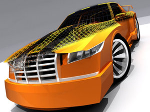 3d concept sports car