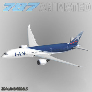 b787-9 lan chile airlines 3d 3ds