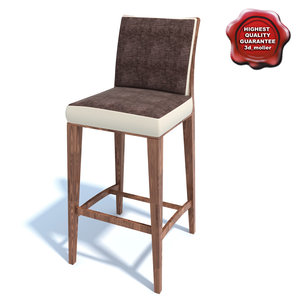 3d model bar chair