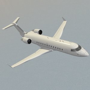 3d challenger 850 private business jet model