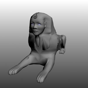 3d model statue sphinx