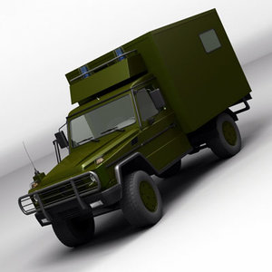 military ambulance 3d model