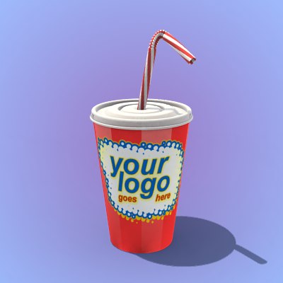 paper cup straw 3ds