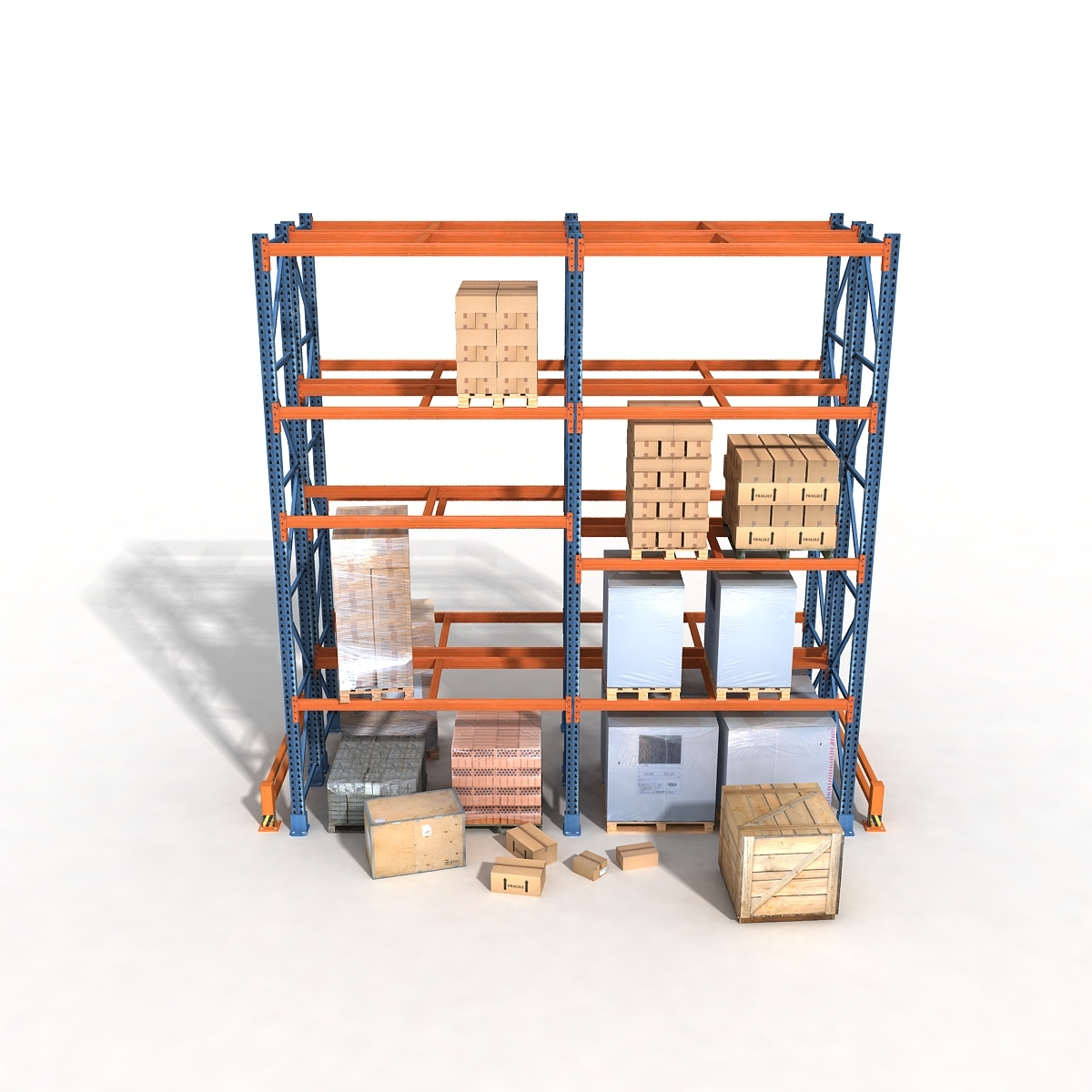 pallet rack 1 3d model