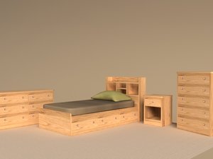 max shaker bedroom set bed