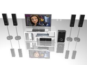 3d model of sony entertainment television home theatre