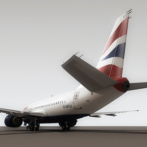 737-500 plane british airways obj