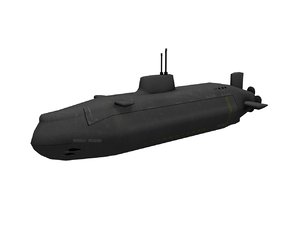 3d model british astute submarine