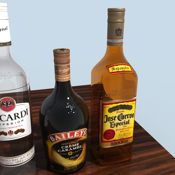 3ds max liquor bottles