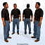 3d animations 8 pre-animated people casual model