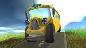 cartoon bus 3d model
