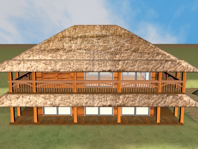 3d straw house