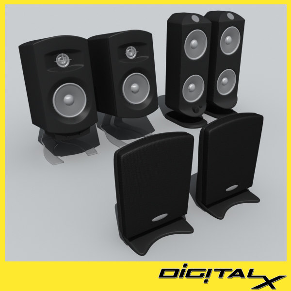 computer speakers 3d model