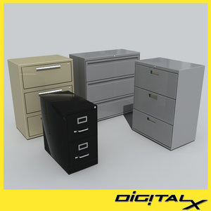 3d model filing cabinet
