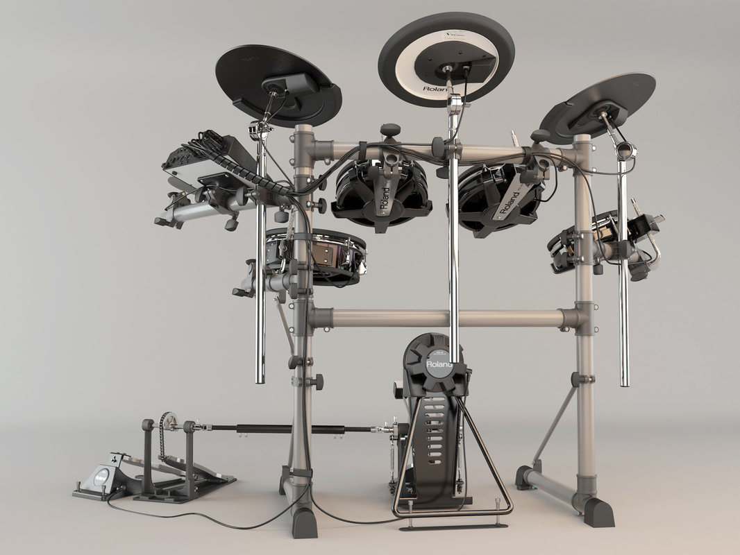 roland td6kx electronic drum kit 3d max