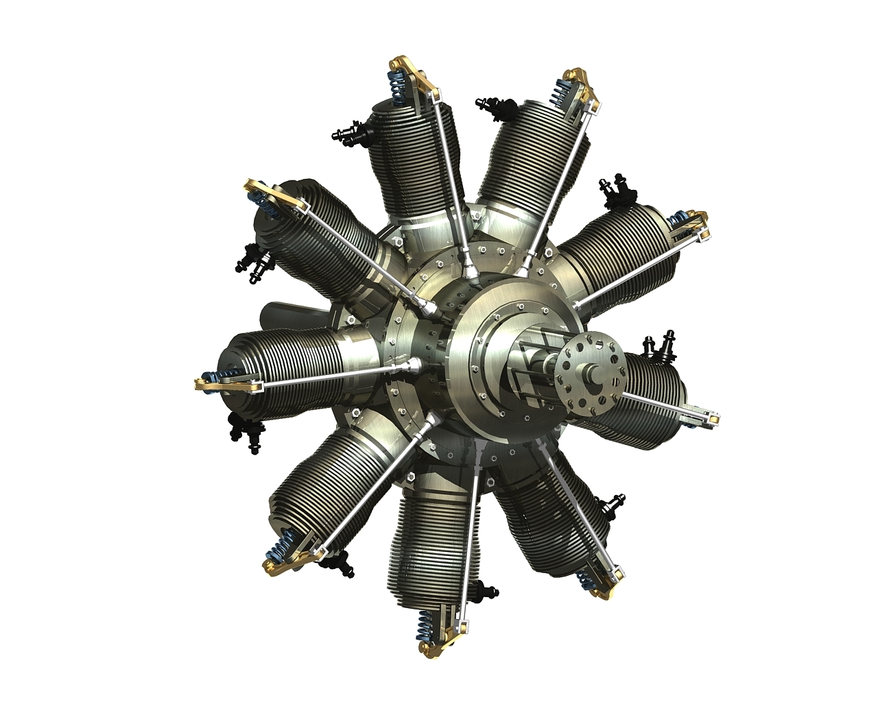 3d gnome rotary engine