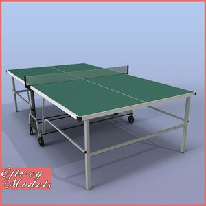 ping-pong table rackets 3d model