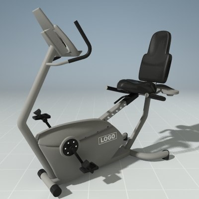 3d model recumbent bike precor