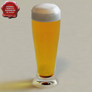 3d model beer glass v1