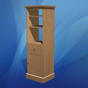3d bookcase storage house model