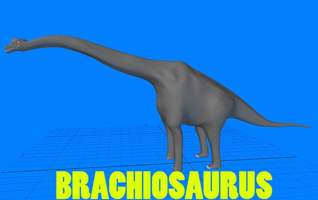 brachiosaurus view in 3d