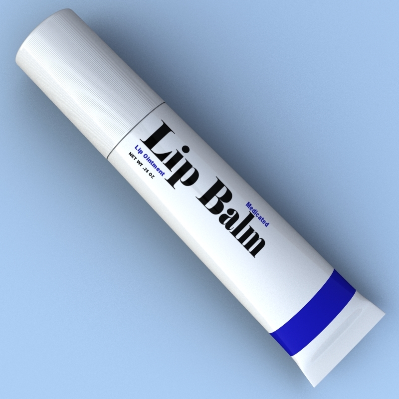 3d lip balm model