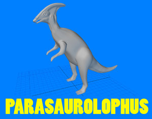 parasaurolophus dinosaur 3d model