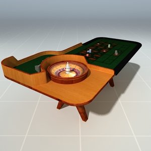 3d model of roulette table casino