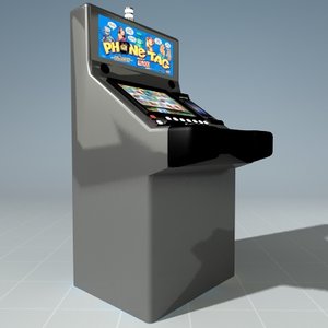 3d model slot machine casino squares