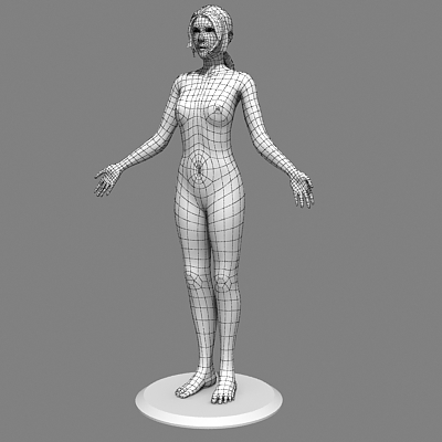 3d model female human