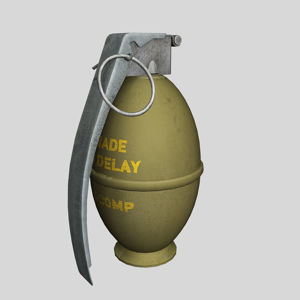 3d frag grenade model