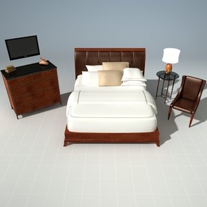 bed night stand 3d max