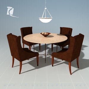 3d model dining room set kreiss