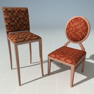 3d designer chairs model