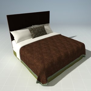 designer bed 3d model
