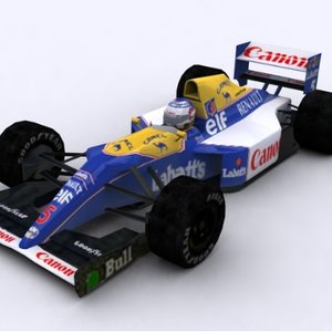 williams fw14b race car 3d model