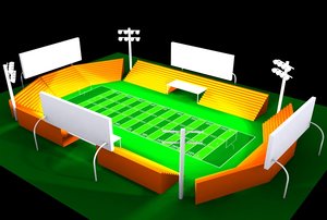 football field 3d model