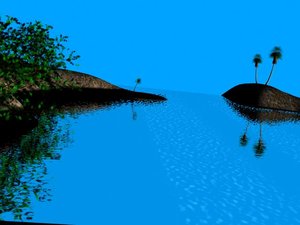 free water scene 3d model