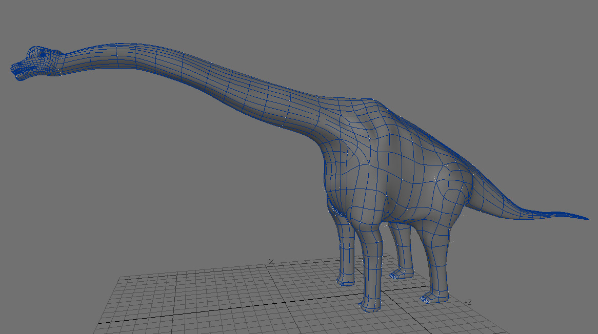 brachiosaurus view in 3d