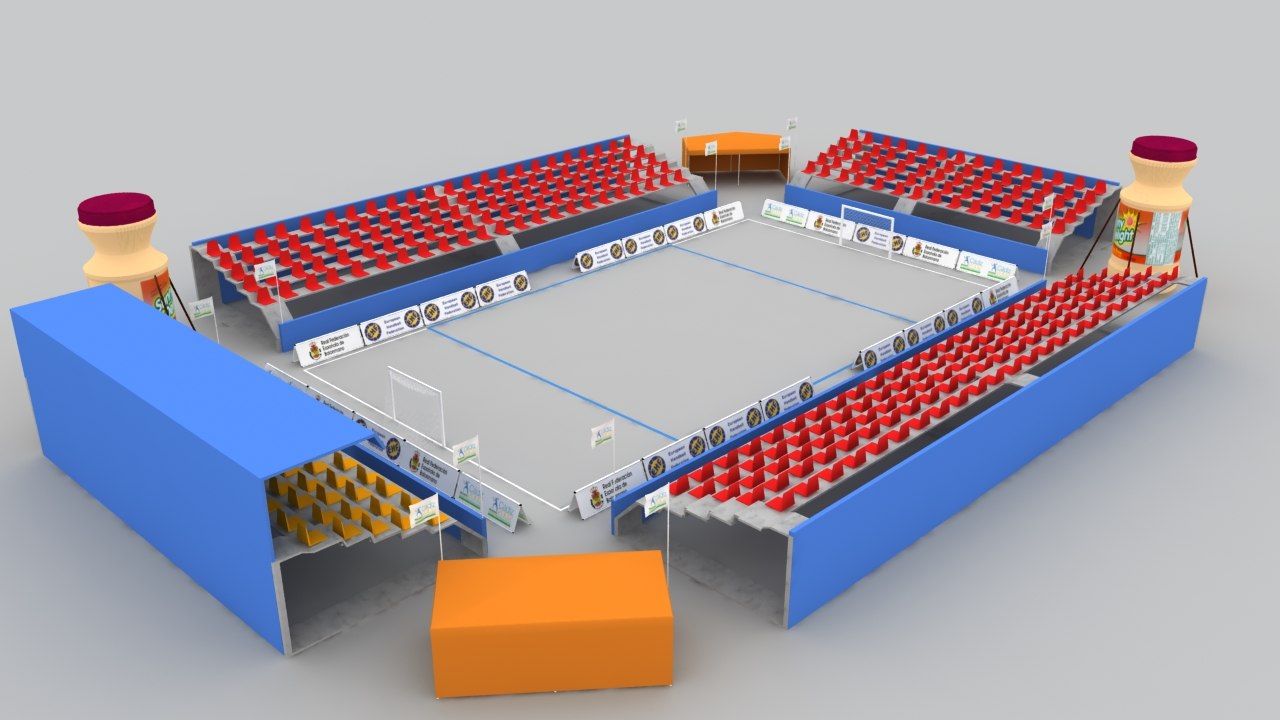 3ds max beach handball court