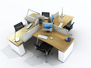 3d model office table