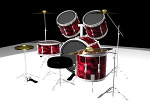 3d drum set model