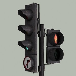 traffic light 3d 3ds