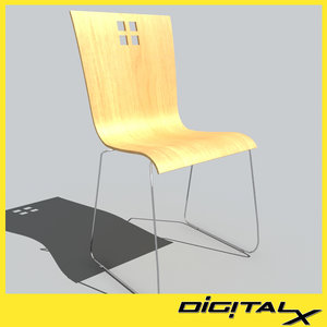 3d cafe chair model